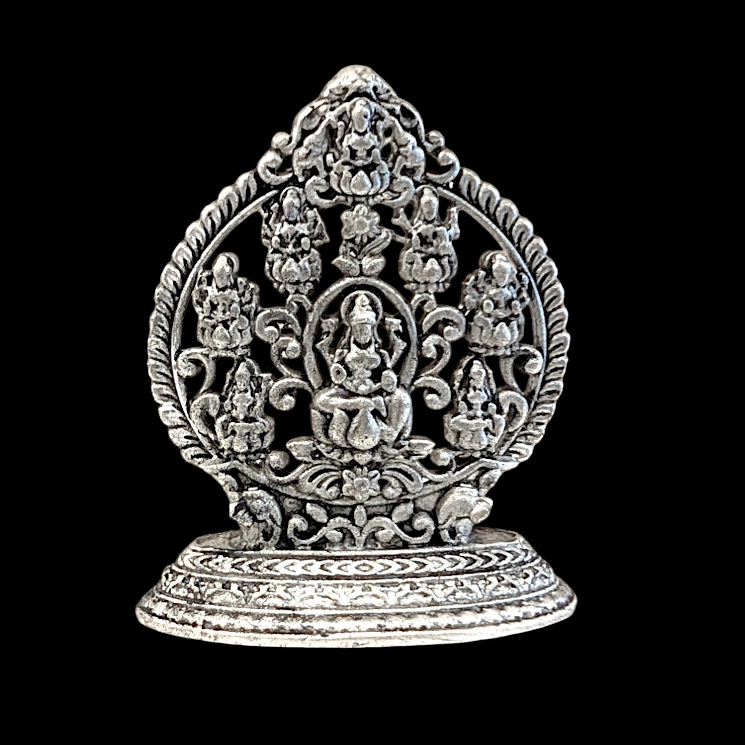 Murti - Ashtalakshmi - Silver Finish - 3 inch